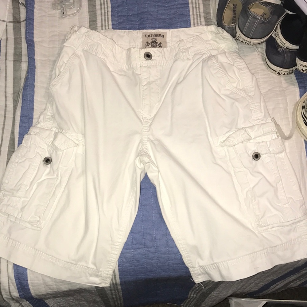 Express White Men’s Cargo Shorts